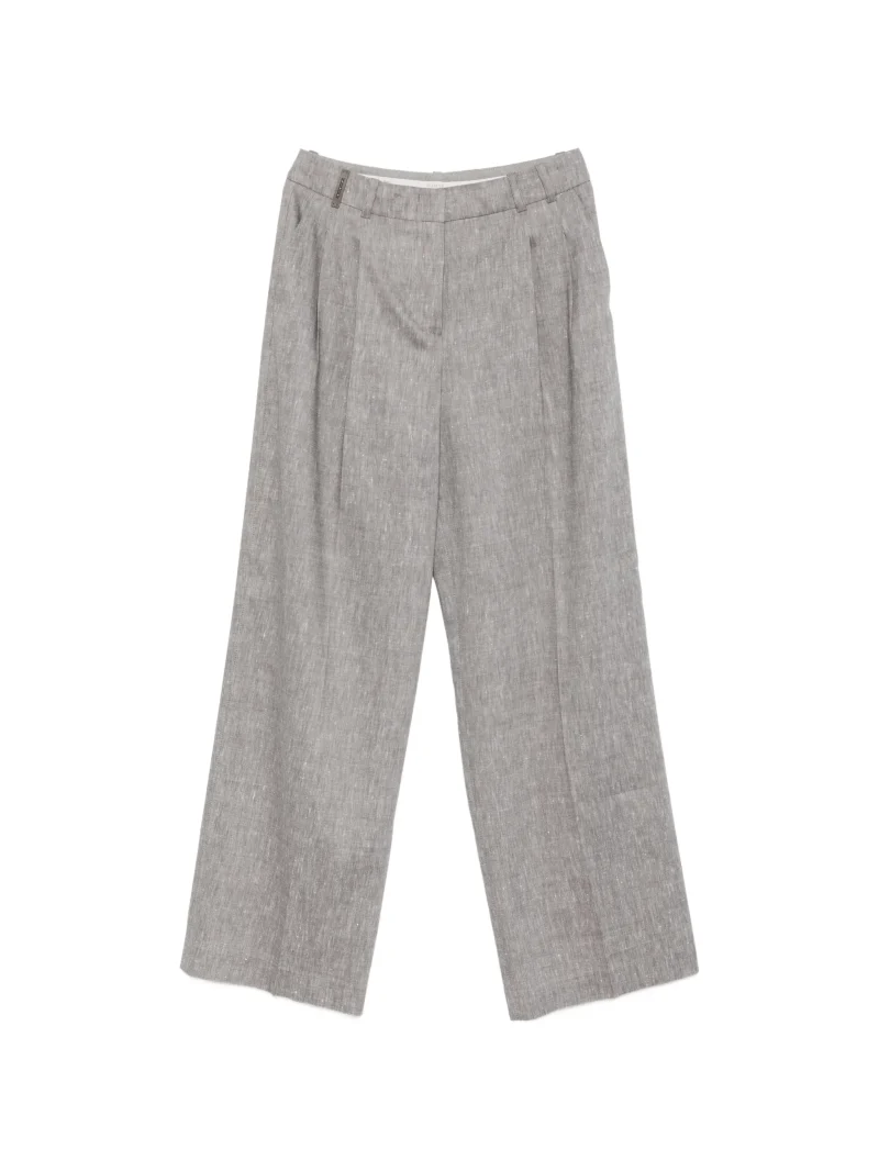 Pantaloni Peserico Pleated gri