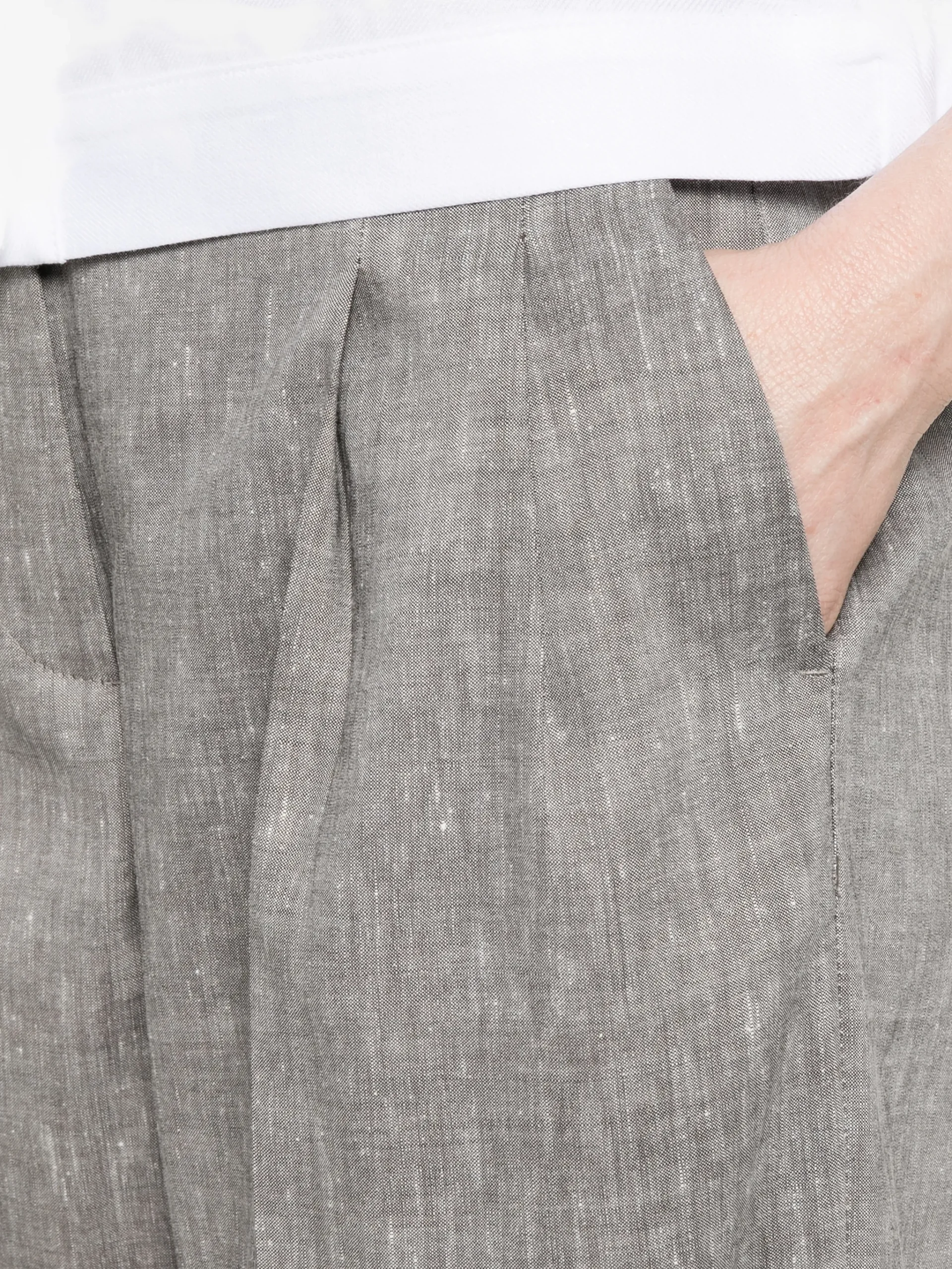 Pantaloni Peserico Pleated gri - imagine 5