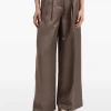 Pantaloni Peserico Pleated maro