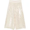 Pantaloni Peserico Sequin-Embellished Pocket bej