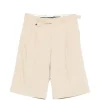 Pantaloni scurti Drole De Monsieur Belt-Loops Pleated bej
