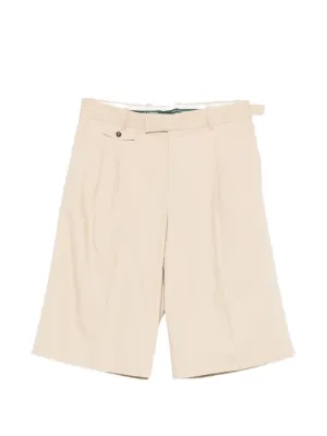 Pantaloni scurti Drole De Monsieur Belt-Loops Pleated bej