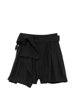 Pantaloni scurti Juun.J Pocket Pleated negru