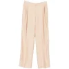 Pantaloni Stella McCartney Pleated Wide-Leg bej