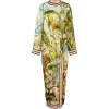 Rochie maxi ALEMAIS Tropical-Print Knot-Detail multicolor