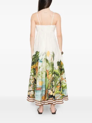 Alternative view of Rochie maxi ALEMAIS x Mokshini Toucan Tango ecru