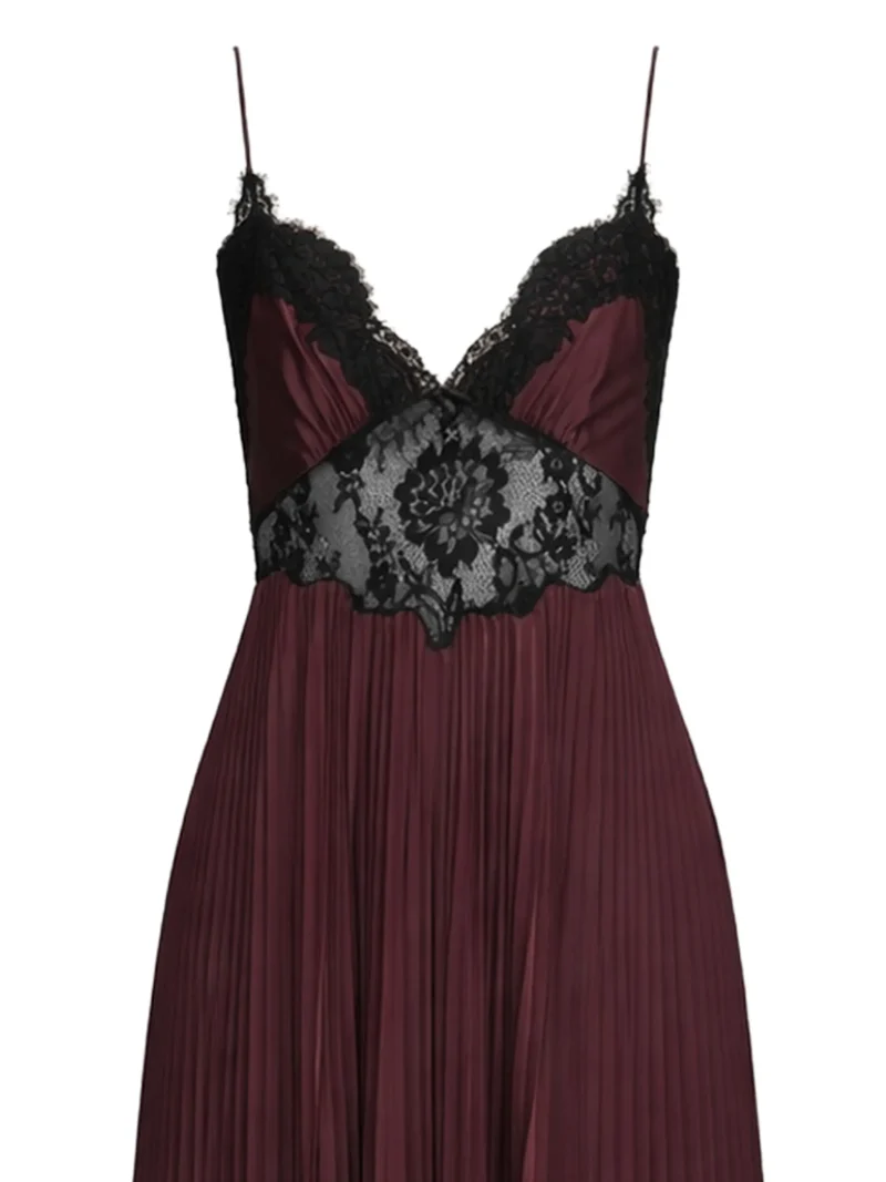 Alternative view of Rochie maxi Self-Portrait Lace Insert maro