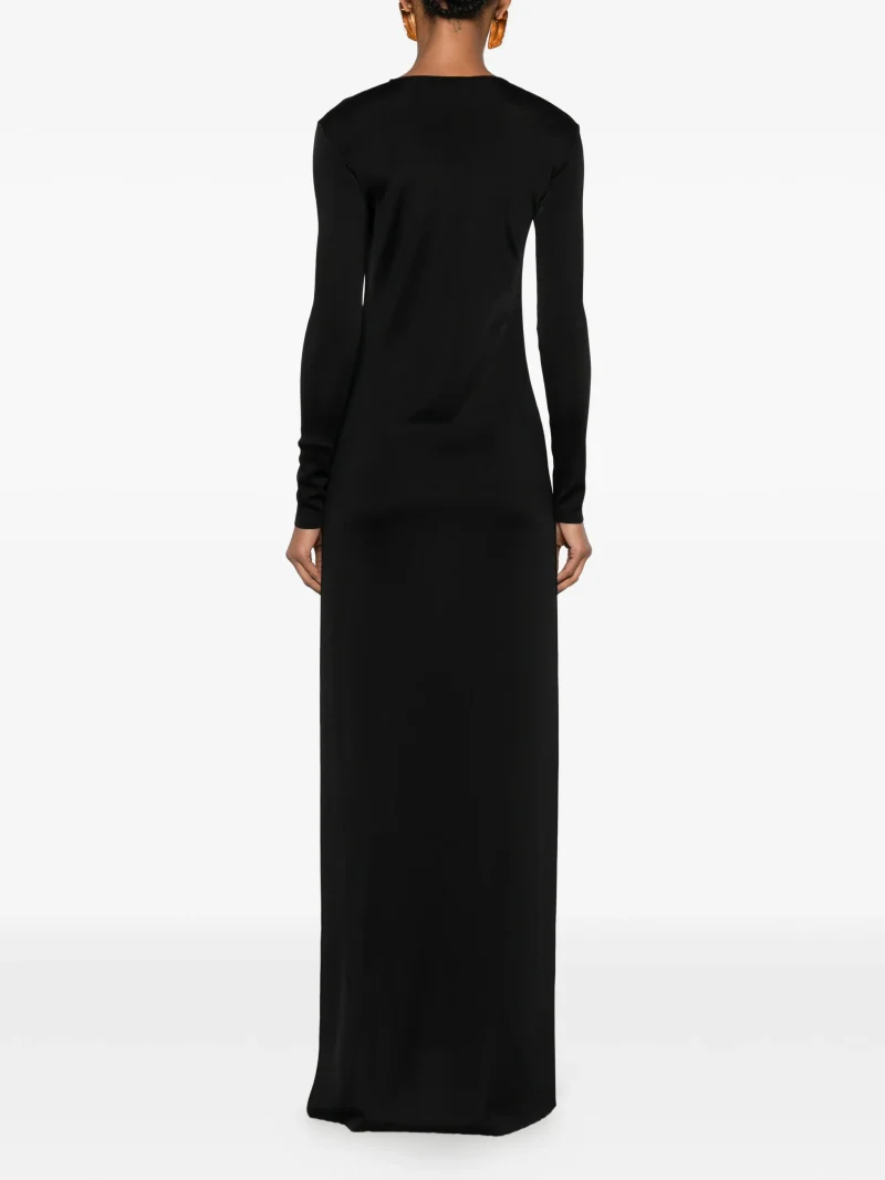 Alternative view of Rochie maxi Tom Ford Long-Sleeve negru