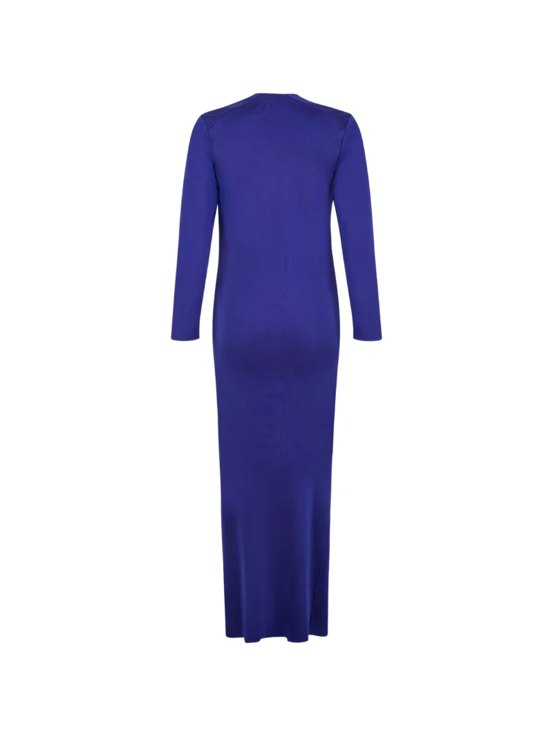 Alternative view of Rochie maxi Tom Ford Plunging-Neckline Front-Slit albastru