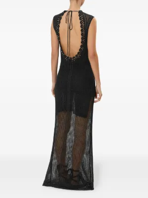 Alternative view of Rochie midi Isabel Marant Metaya Crochet Beaded negru