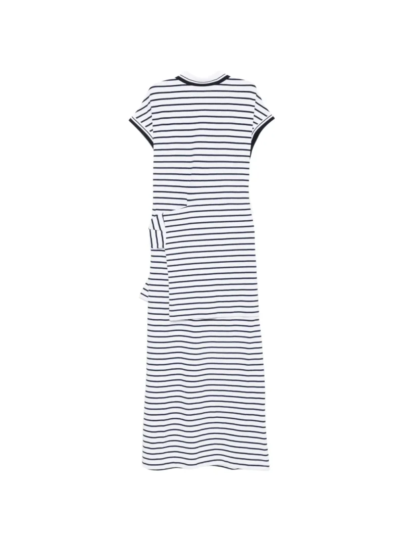 Alternative view of Rochie midi Juun.J Striped alb