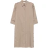 Rochie midi Peserico Button-Down Shirt maro