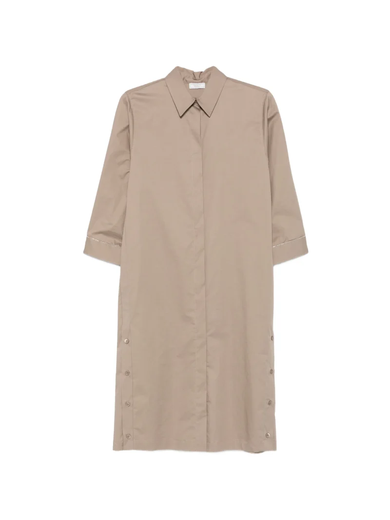 Rochie midi Peserico Button-Down Shirt maro