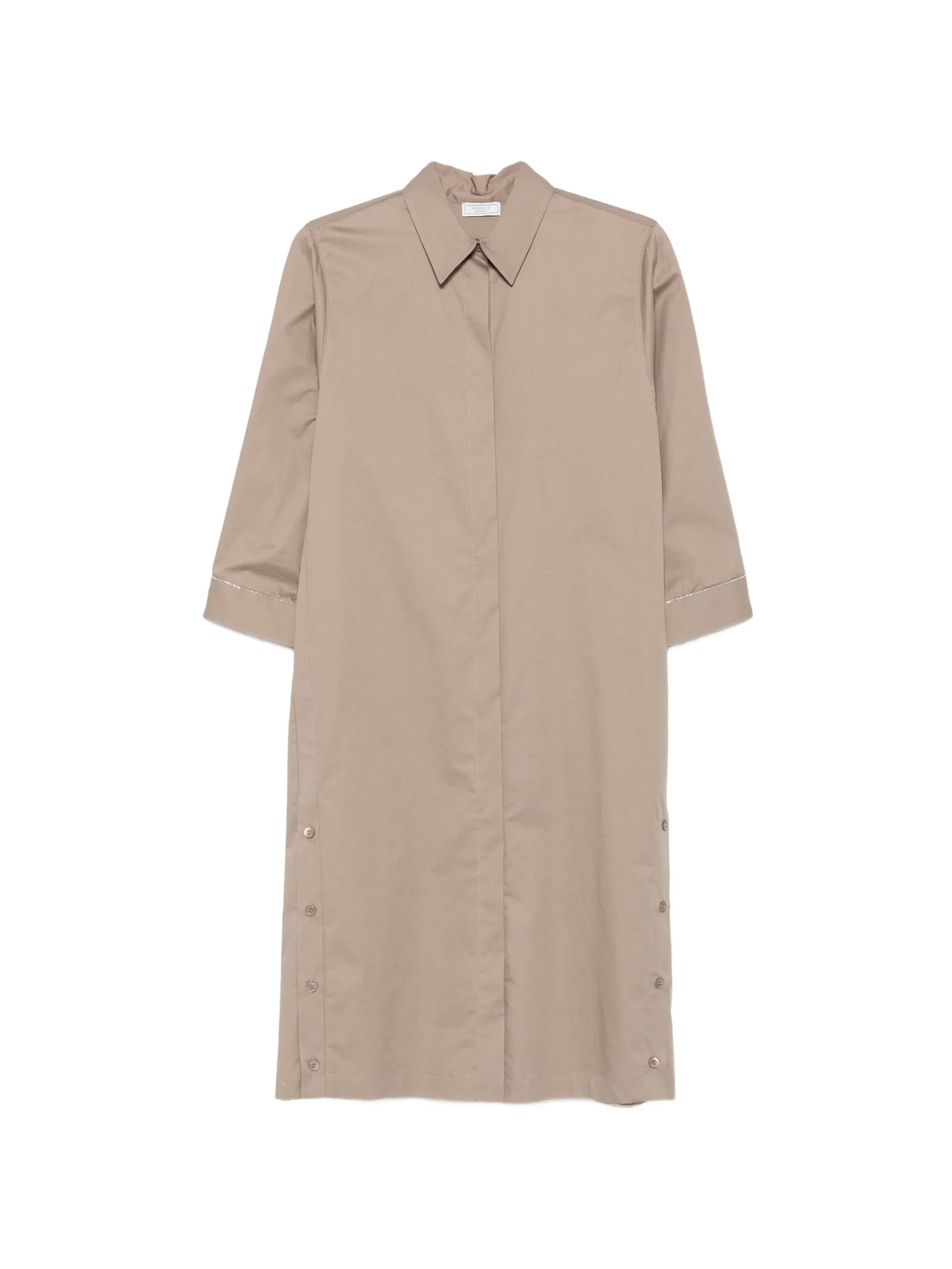 Rochie midi Peserico Button-Down Shirt maro