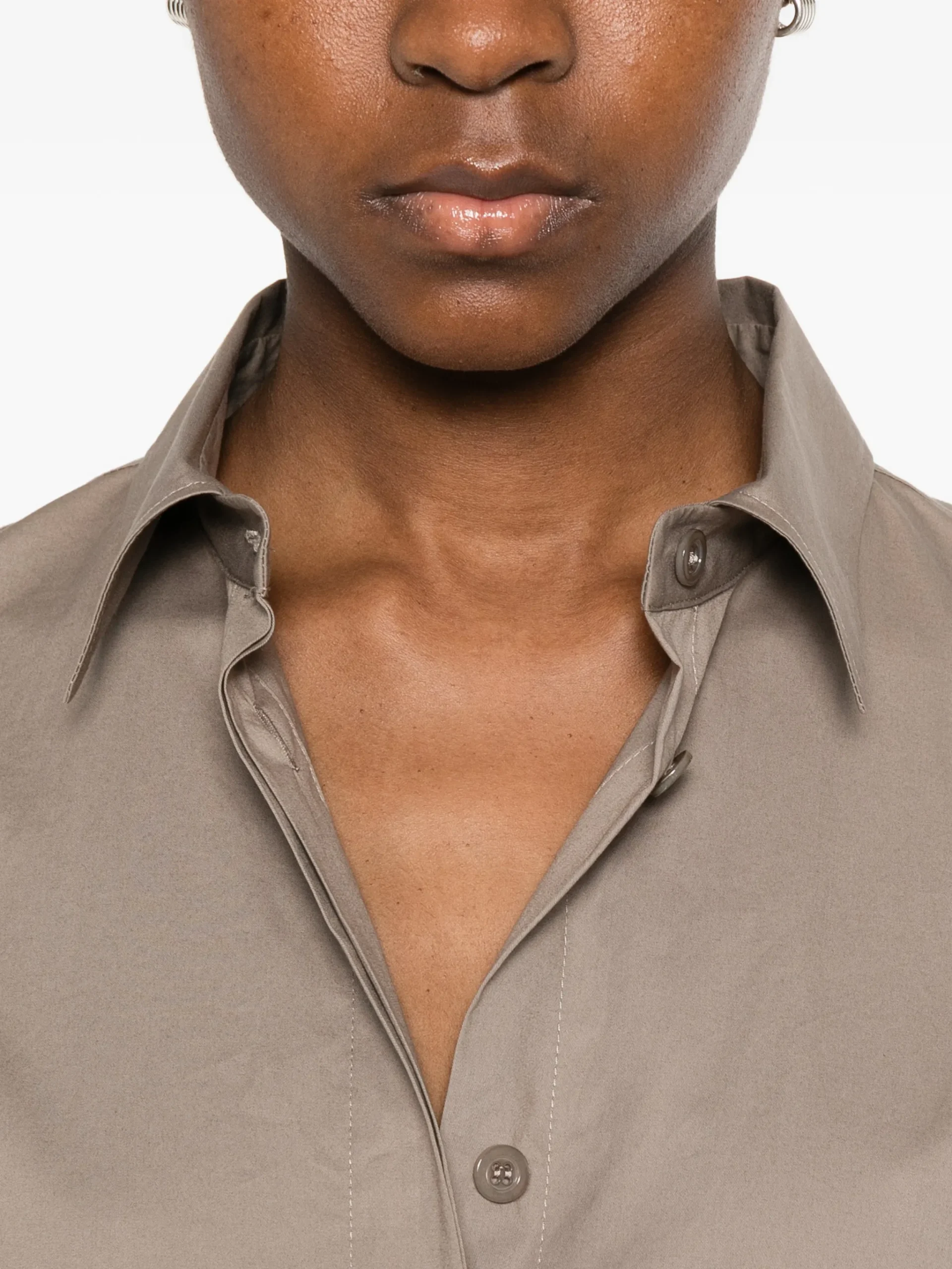Rochie midi Peserico Button-Down Shirt maro - imagine 5