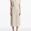 Rochie midi Peserico V-neck Belted bej