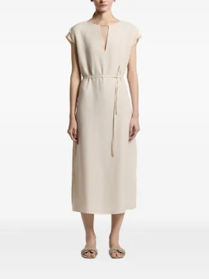 Rochie midi Peserico V-neck Belted bej