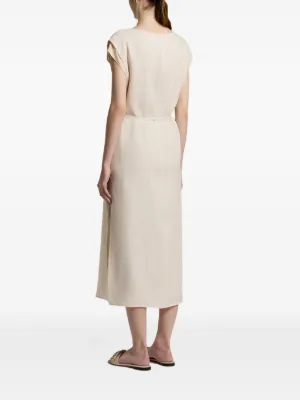 Alternative view of Rochie midi Peserico V-neck Belted bej