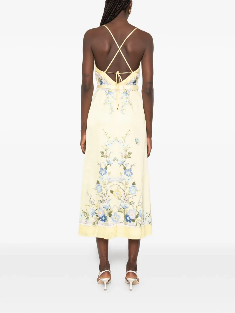 Alternative view of Rochie midi Self-Portrait Floral-Print galben