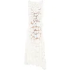 Rochie Self-Portrait floral-motif crochet-knit alb