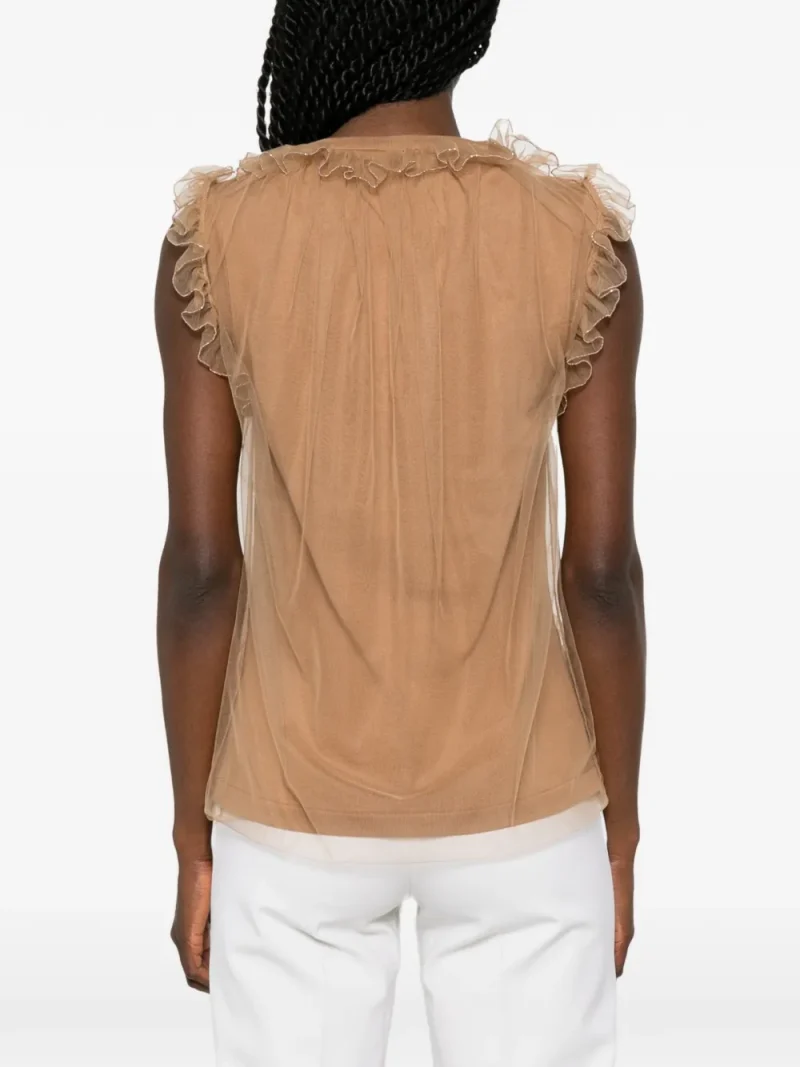 Alternative view of Top Fabiana Filippi Ruffled maro
