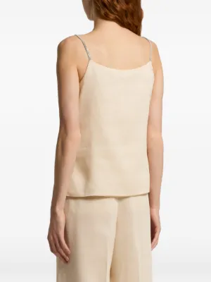 Alternative view of Top Peserico Embellished Straps Sleeveless alb