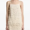 Top Peserico Fringed Sleeveless alb