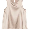 Top Peserico Keyhole-Detail maro