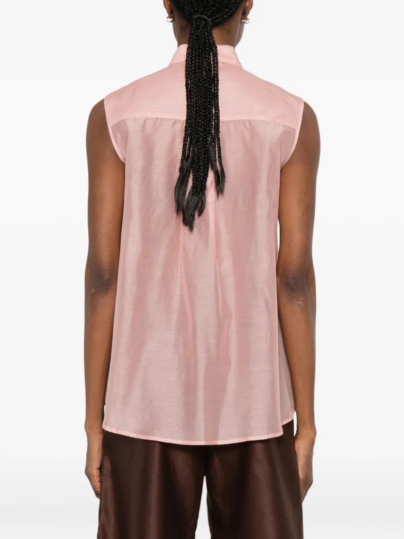 Alternative view of Top Peserico Ruffled-Detail Sleeveless roz