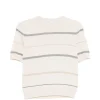 Top Peserico Stripe-Pattern bej