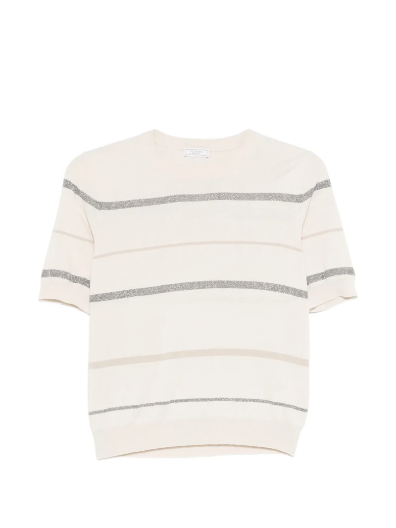 Top Peserico Stripe-Pattern bej