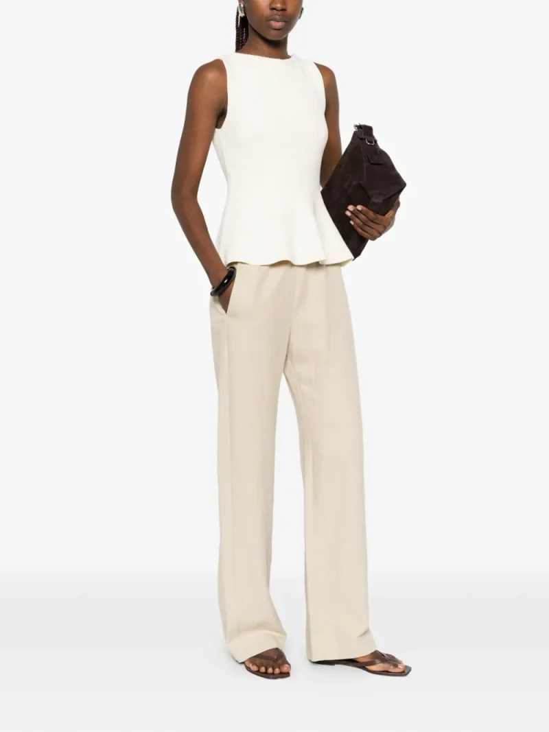 Alternative view of Top Rohe Ribbed-Knit Peplum bej