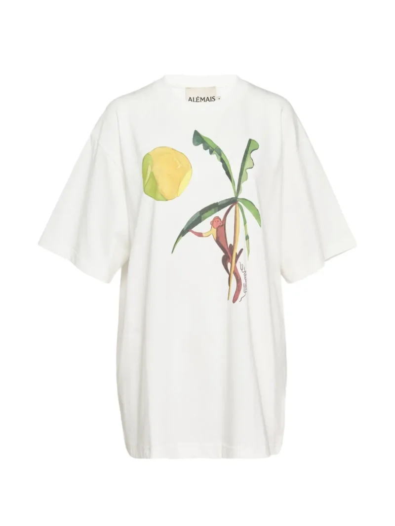 Tricou ALEMAIS Mokshini Graphic-Print ecru