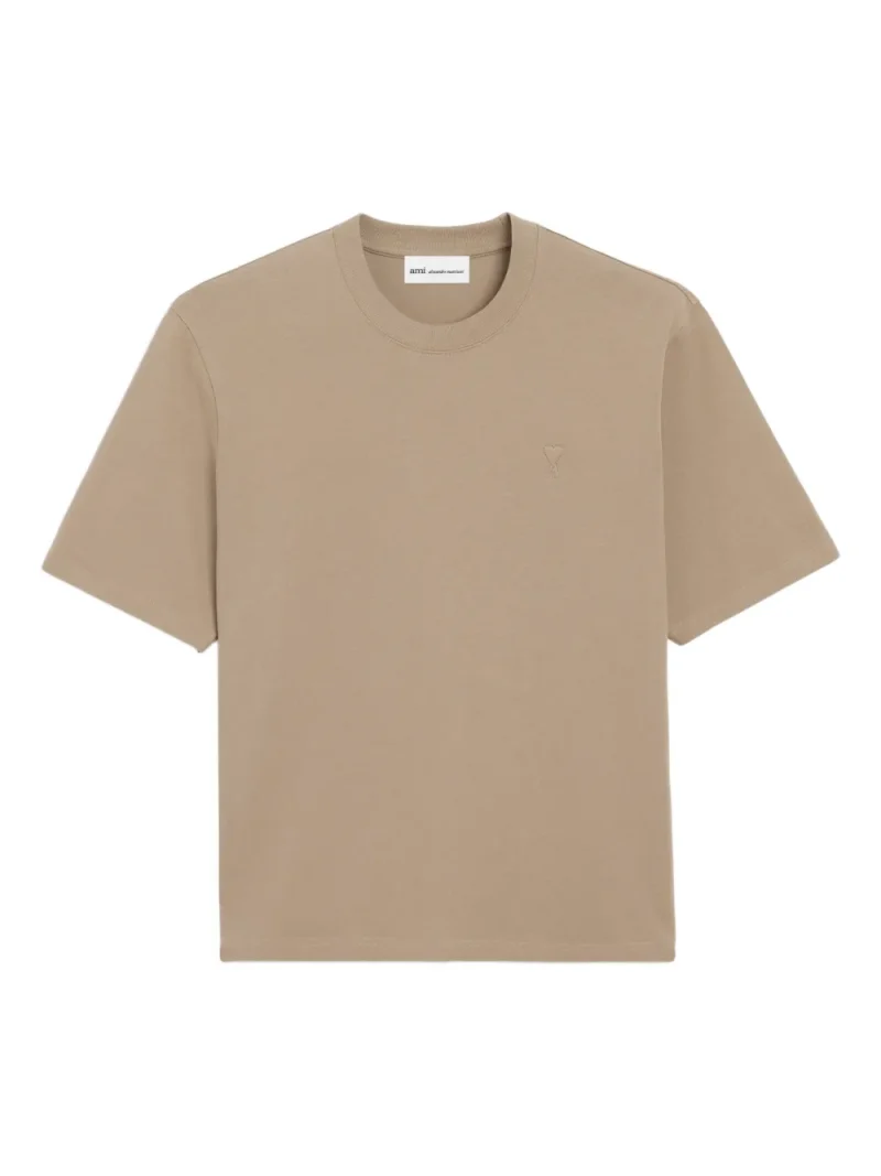 Tricou AMI Paris Ami de Coeur Embossed maro