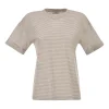 Tricou Peserico Striped Crew-Neck bej