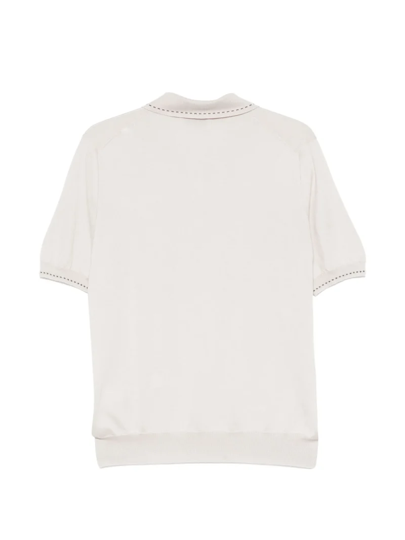 Alternative view of Tricou polo Gran Sasso Embroidered-trim bej