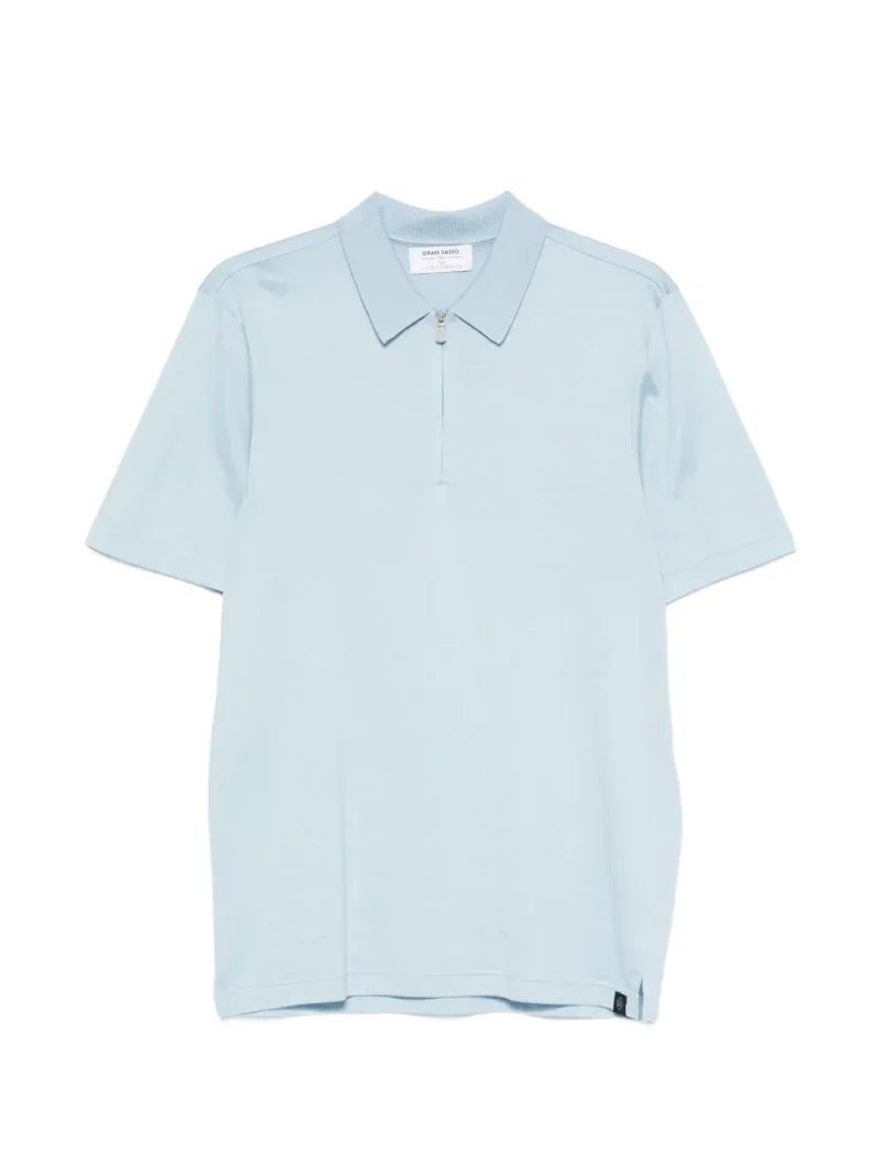 Tricou polo Gran Sasso Zip-Fastening Polo albastru