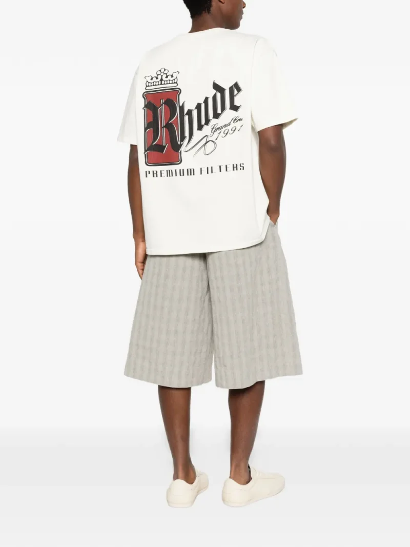 Alternative view of Tricou RHUDE Logo Graphic alb