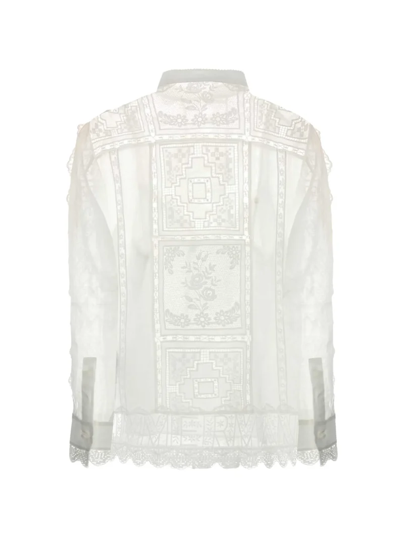 Alternative view of Camasa ZIMMERMANN Aster lace-panelled alb