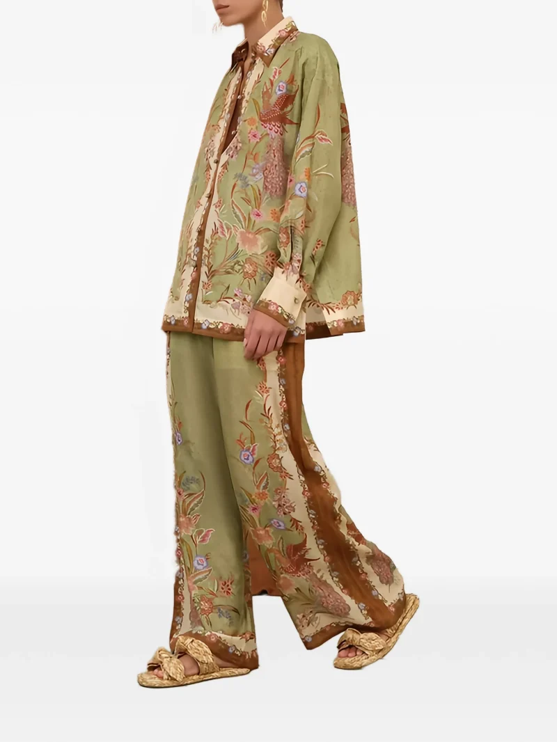 Alternative view of Camasa Zimmermann Indra floral-print khaki