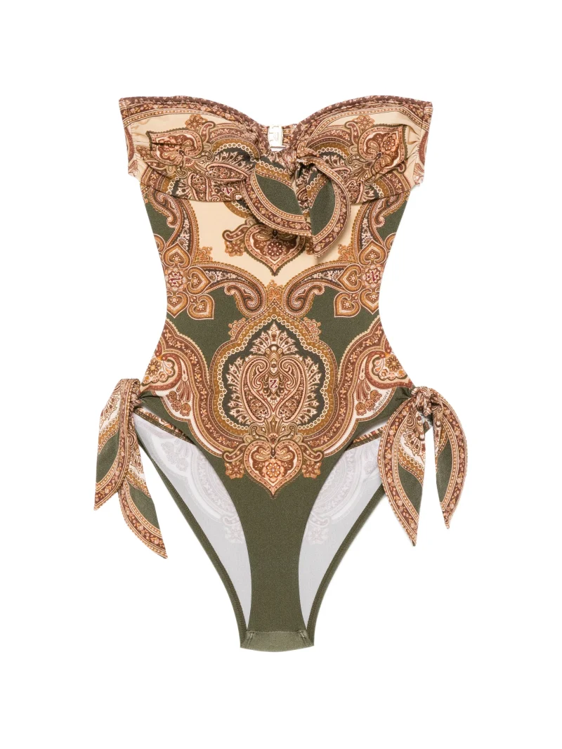 Costum de baie Zimmermann Mahon paisley-print multicolor