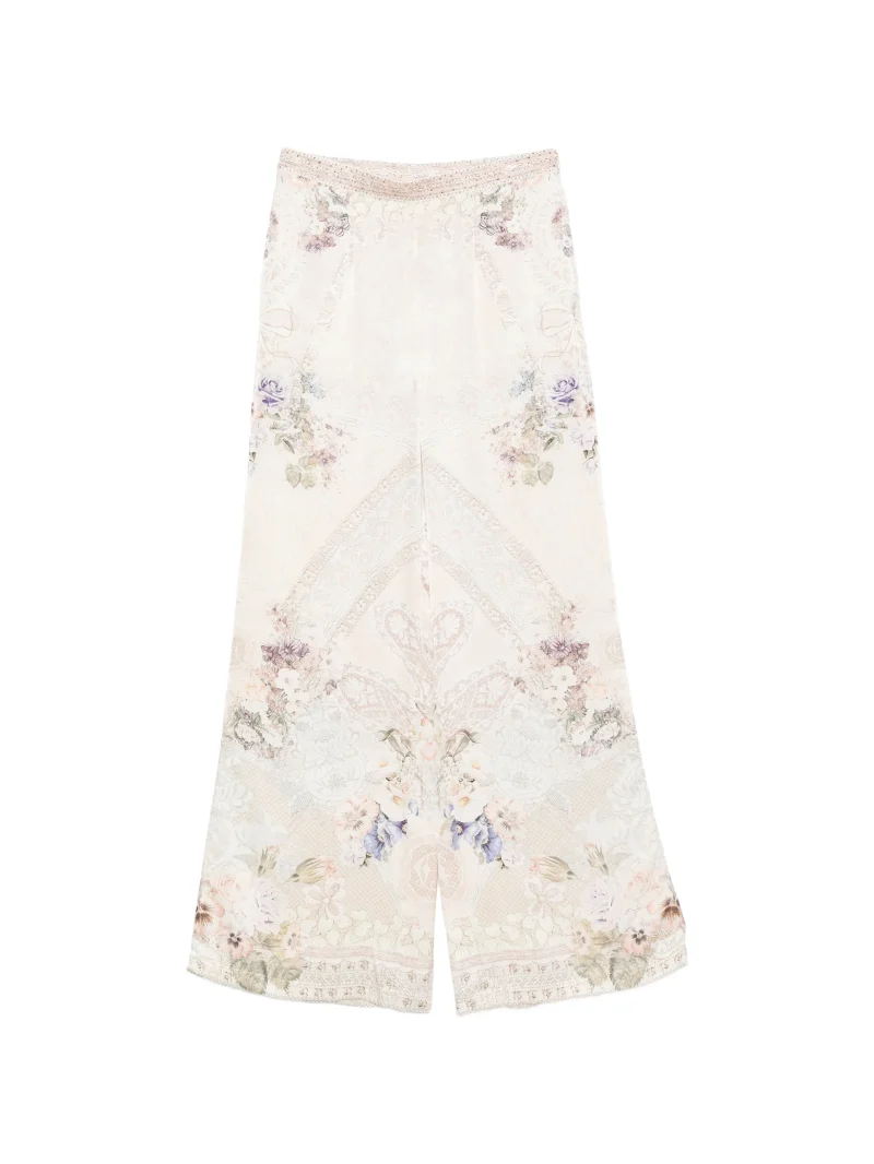 Pantaloni Camilla floral-print wide-leg palazzo multicolor
