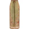 Pantaloni Zimmermann Indra floral-print khaki