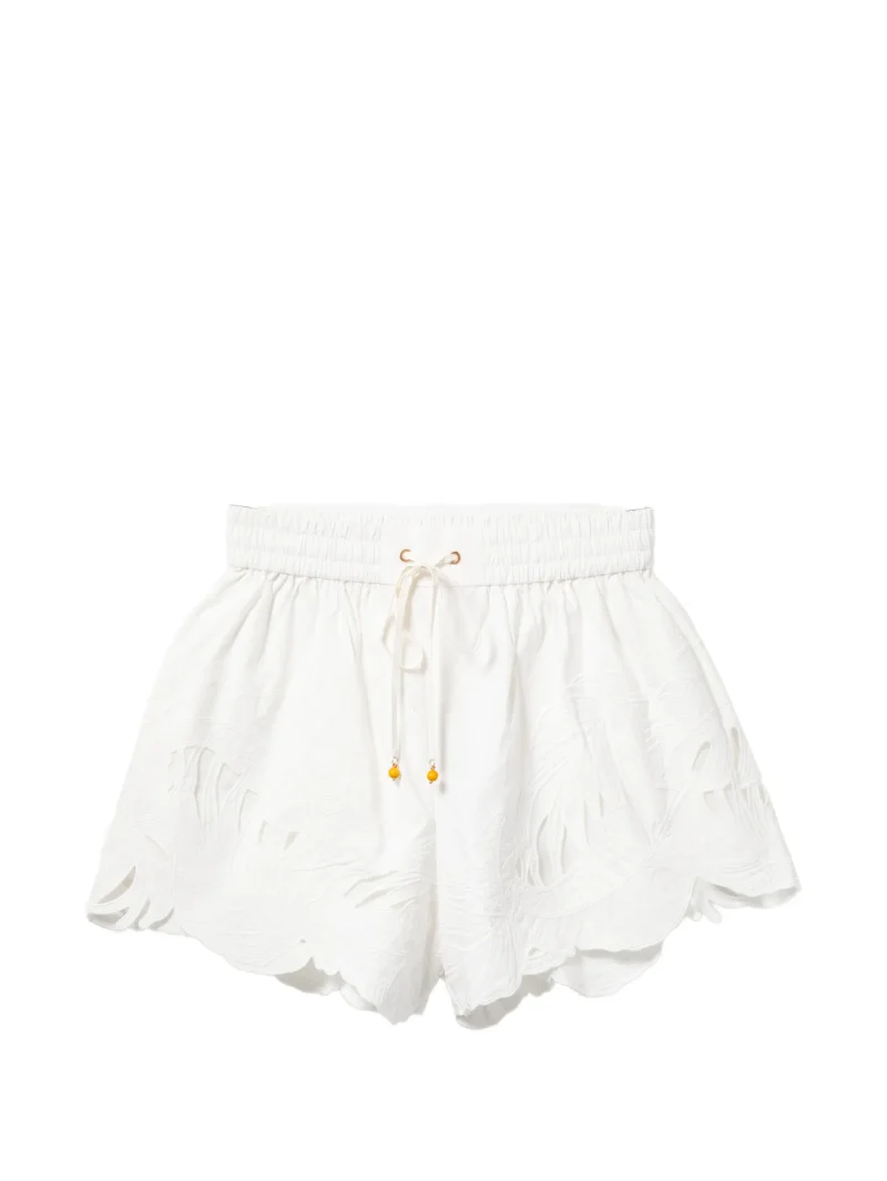 Pantaloni scurti Zimmermann Mahon alb