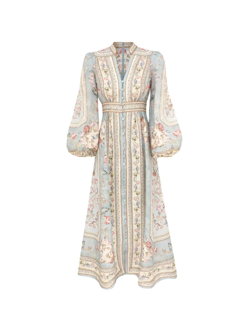 Rochie Zimmermann Roselight floral-print albastru