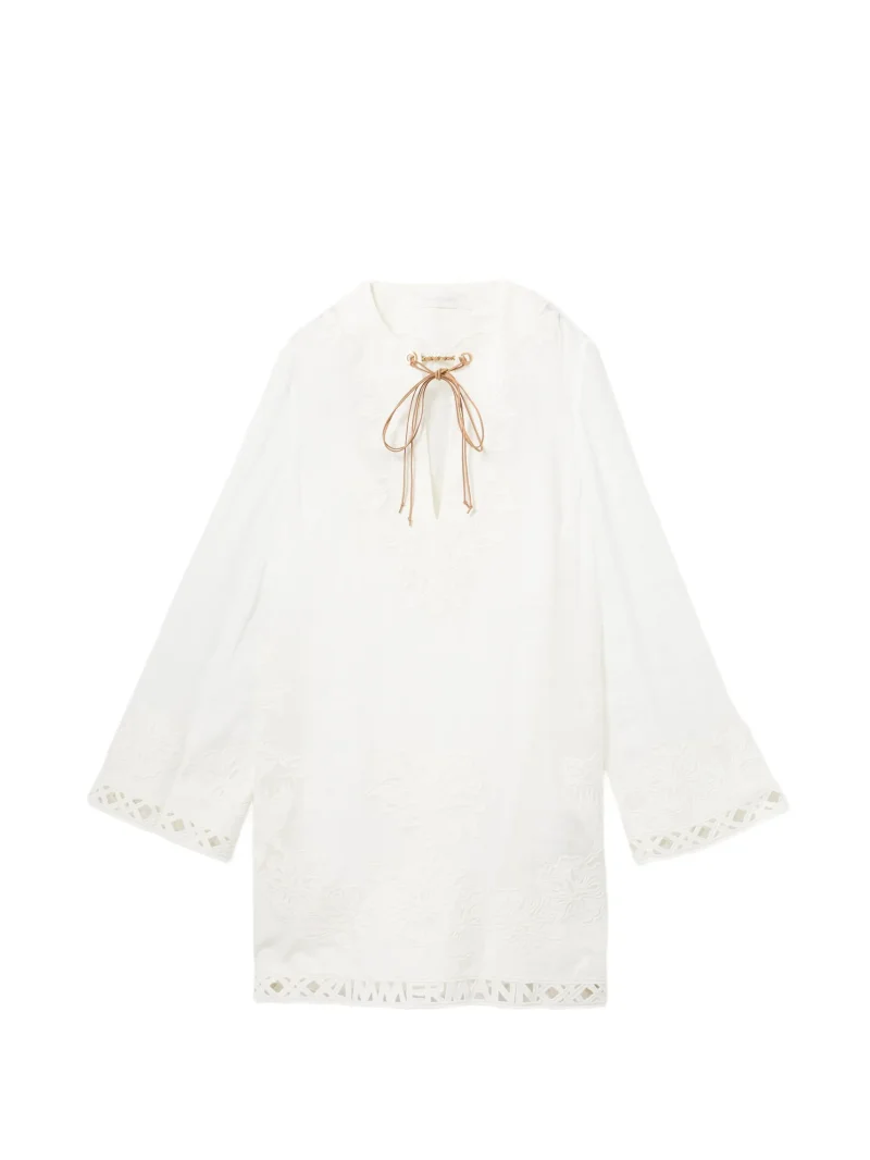 Rochie mini Zimmermann Indra ivoire