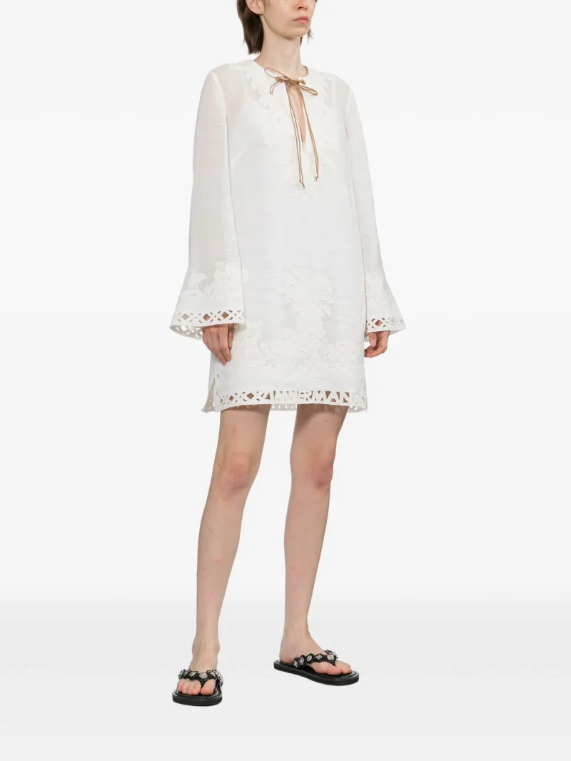 Alternative view of Rochie mini Zimmermann Indra ivoire