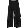 Pantaloni A.W.A.K.E. Mode Pocket Draped Palazzo negru