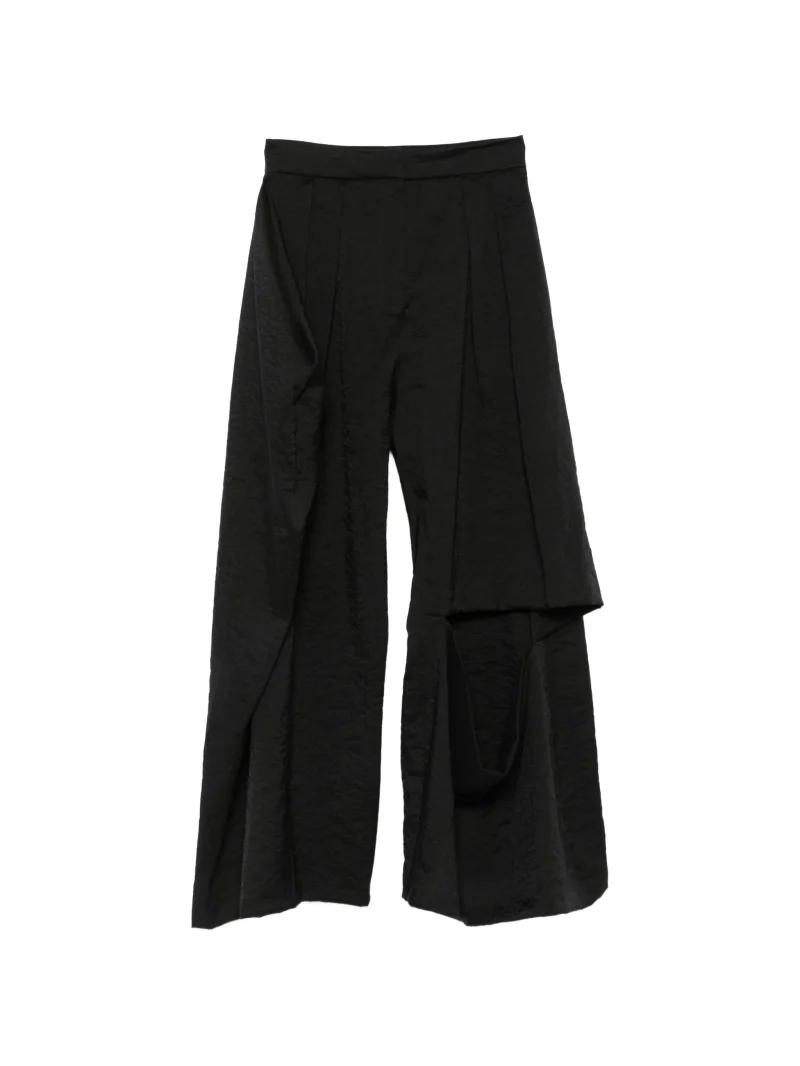 Pantaloni A.W.A.K.E. Mode Pocket Draped Palazzo negru
