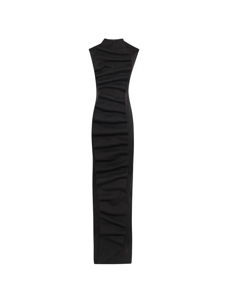 Rochie maxi A.W.A.K.E. Mode Ruffled negru